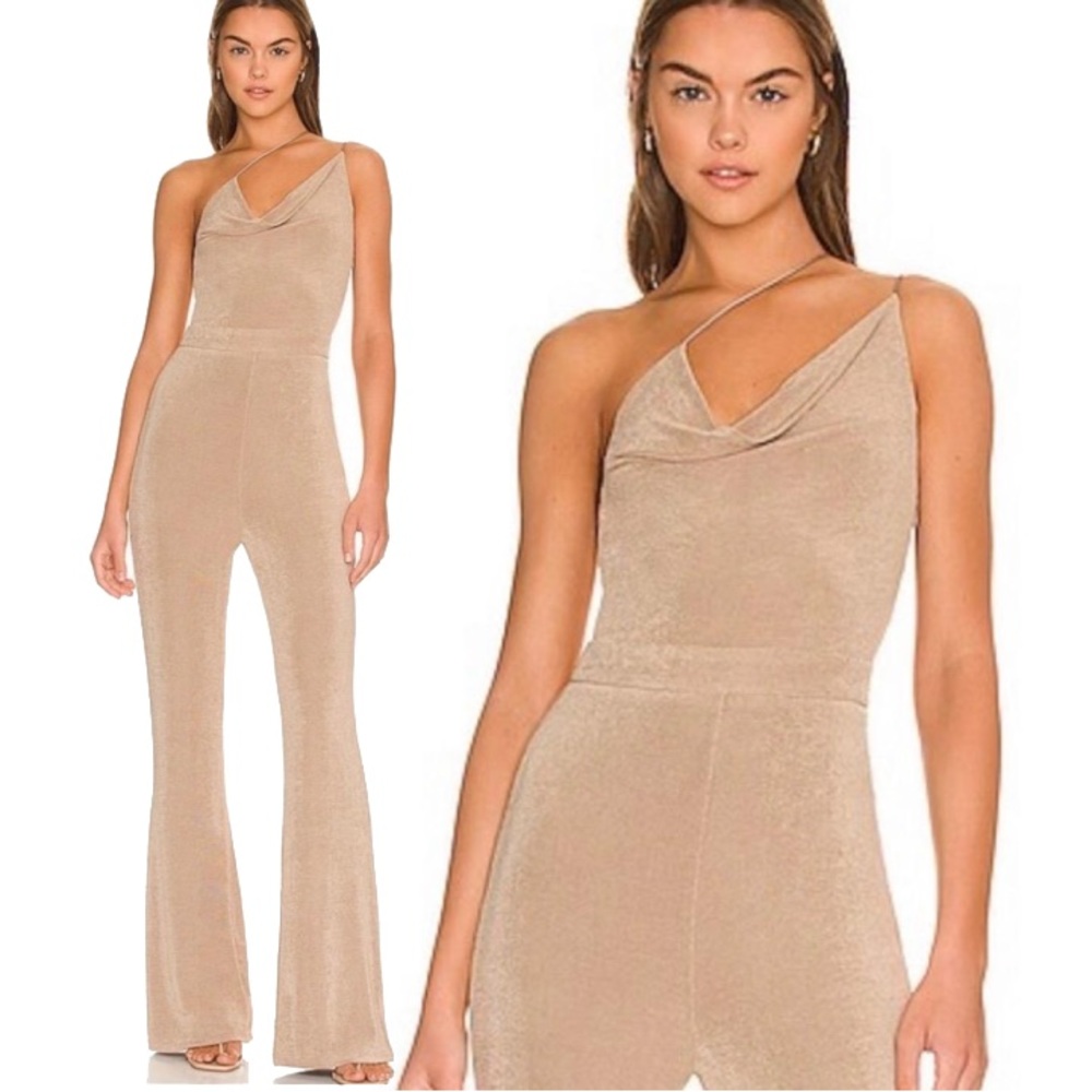 Elegant Tan One-Shoulder Women's Dress